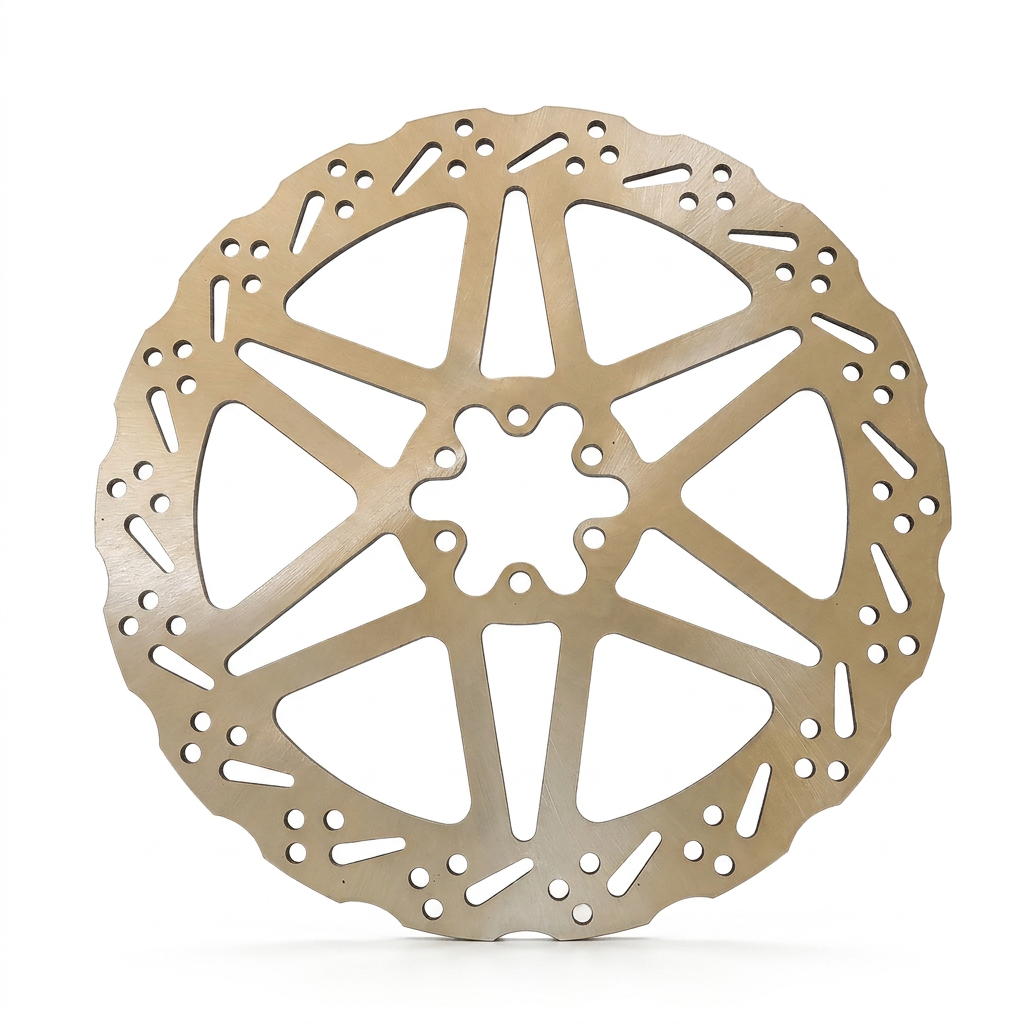 Brake rotor on white background