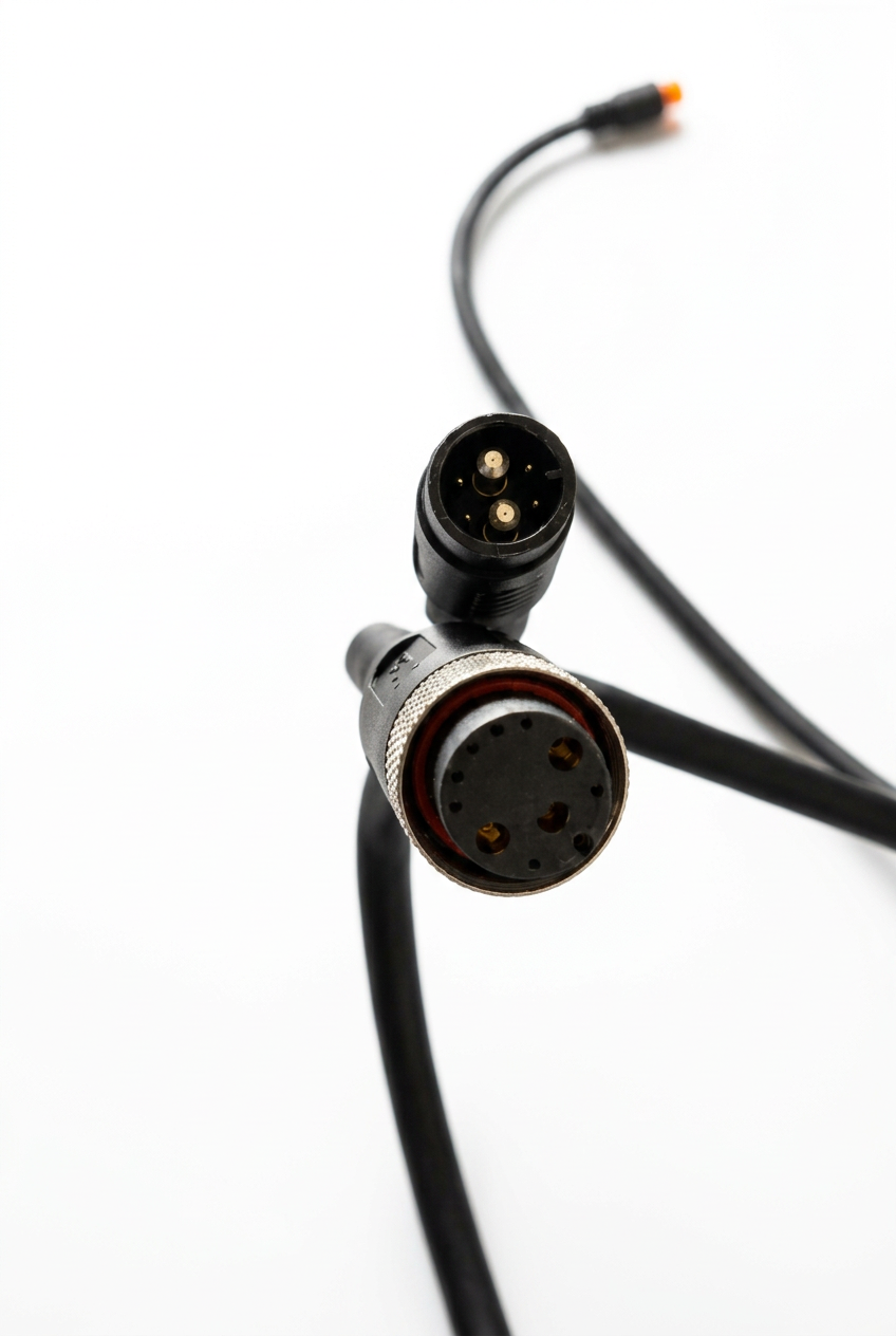 Moonworx controller connectors on white background